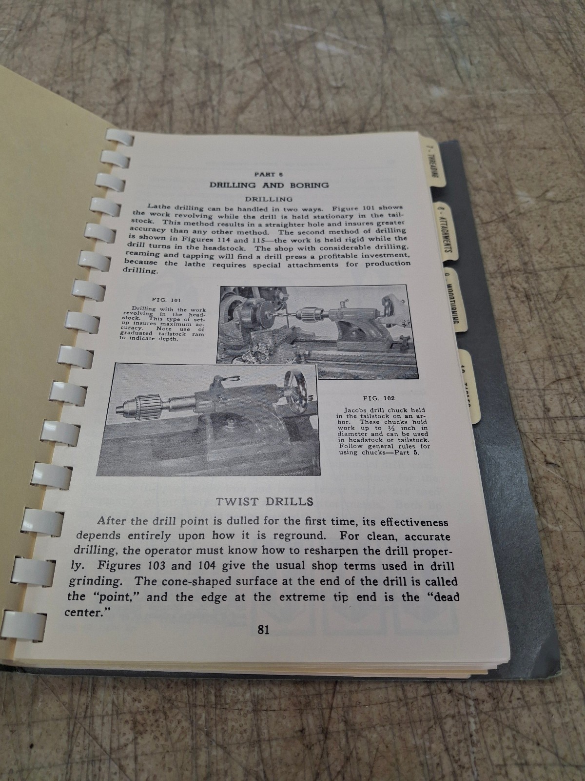 Vintage Atlas Manual of Lathe Operation & Machinist Tables Book Nice!