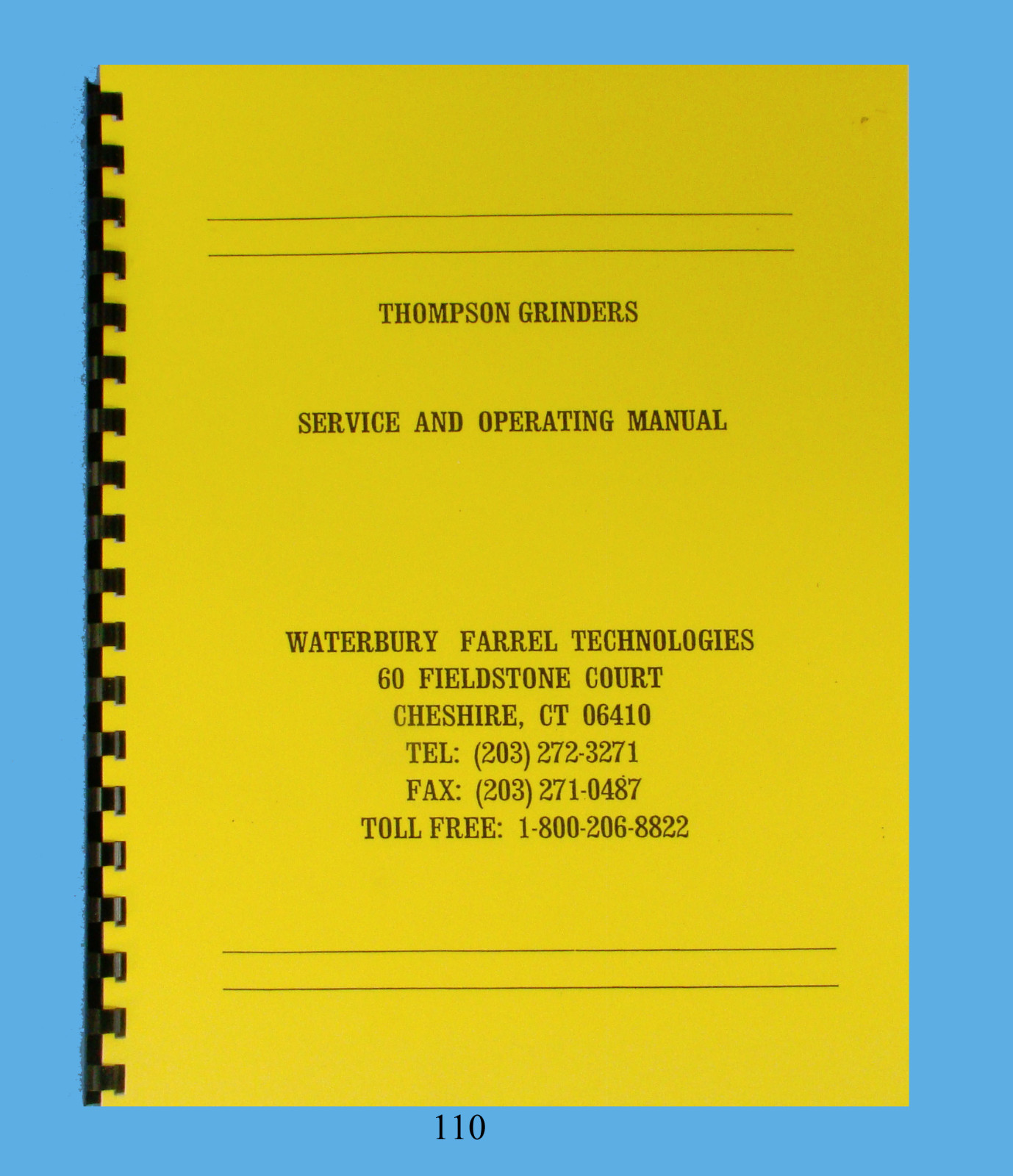 Thompson Hydraulic Surface Grinders Service and Op Manual B, BB, C, CD, CX *110