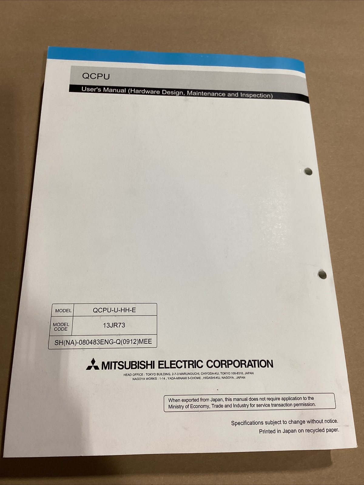 Mitsubishi Programmable Controller A Series #603I110
