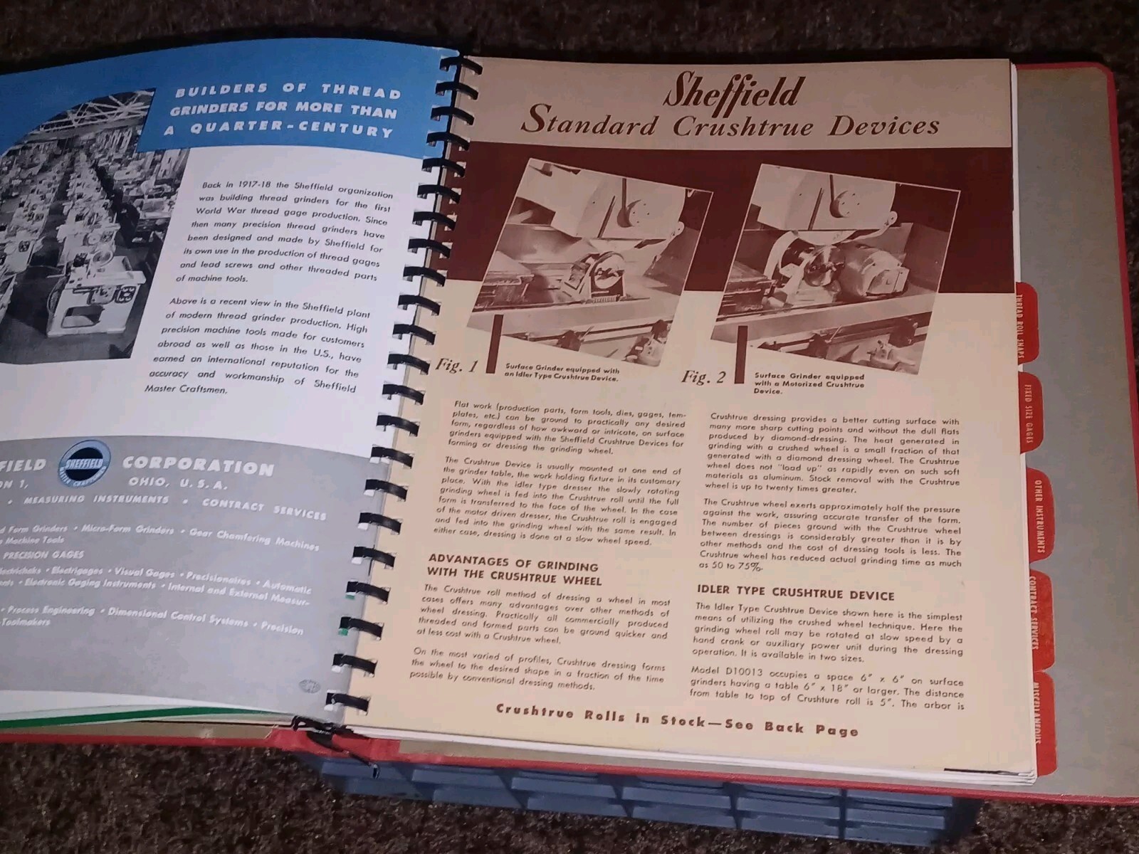 Sheffield Corporation Dayton Ohio SALES BOOK CATALOG LOT gages Machine Tools WW2