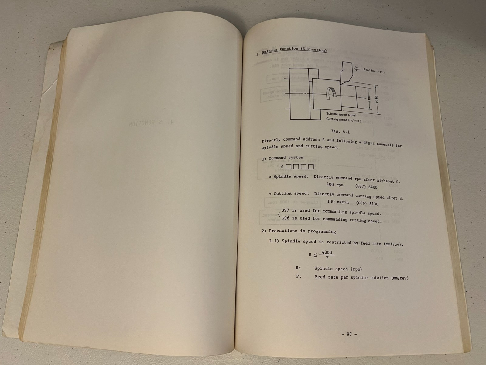 USED GREAT Mori Seiki – MORI FANUC 6T CNC Lathe – Programming Manual – PM 20603T