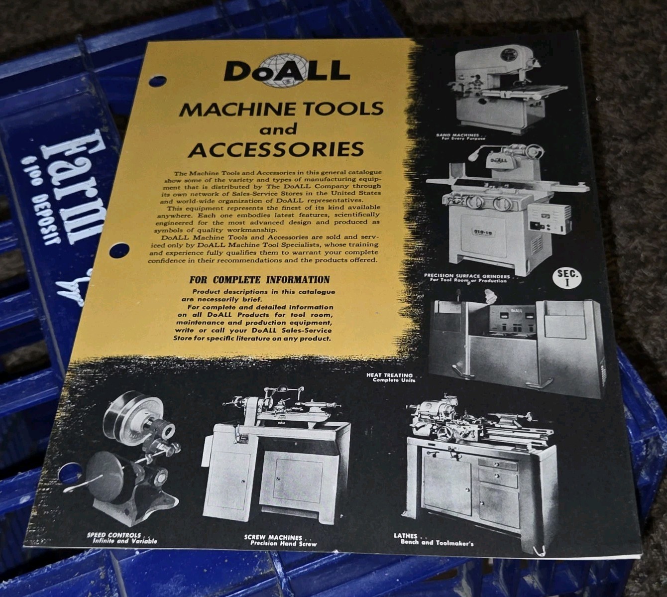 DoAll Machine Tools And Accessories Promo Sales Catalog Lathes Grindrrs Band Saw