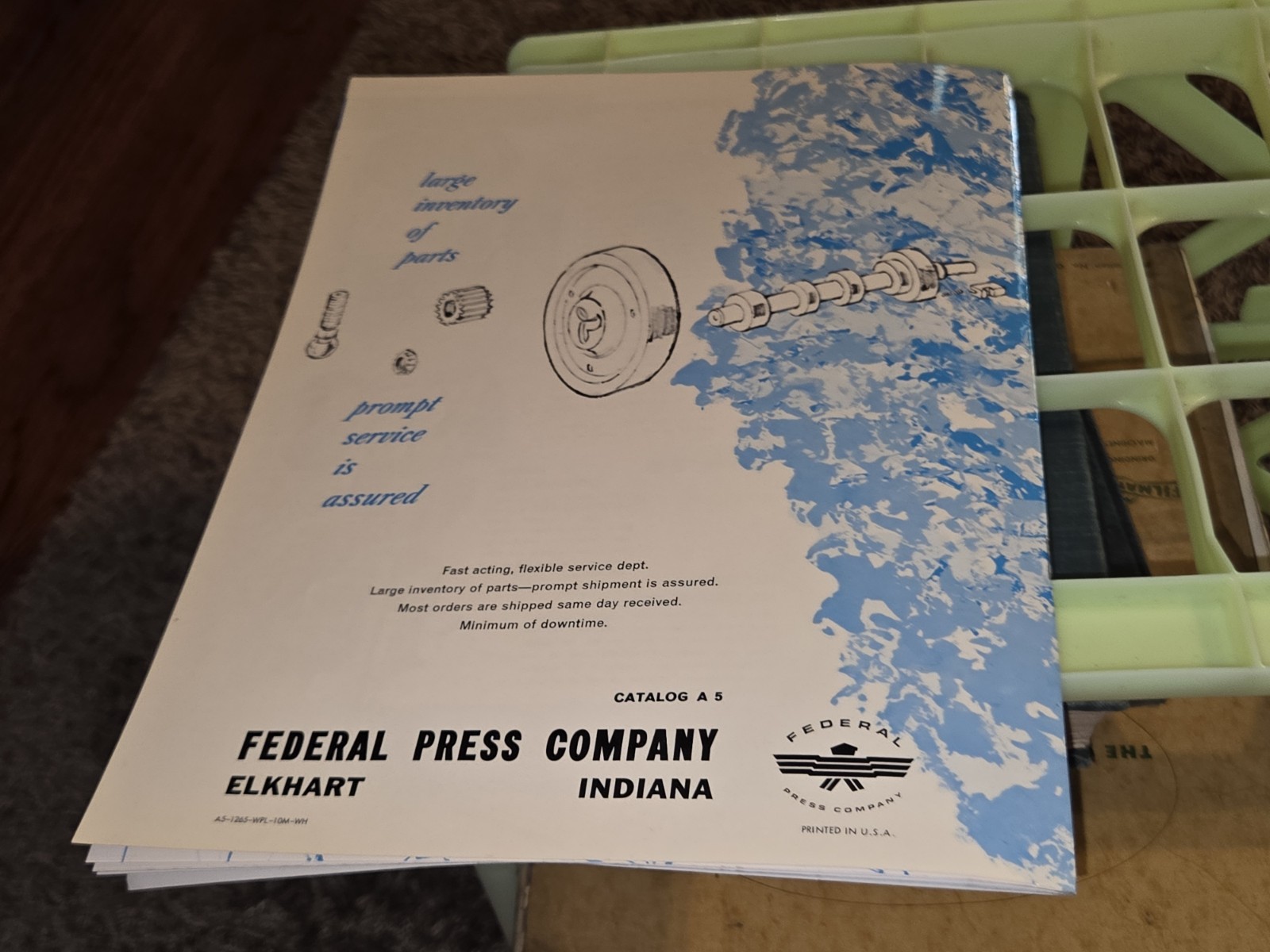 FEDERAL PRESS COMPANY 1960 MODELS Price List SALES CATALOG BOOK Machinist Tool