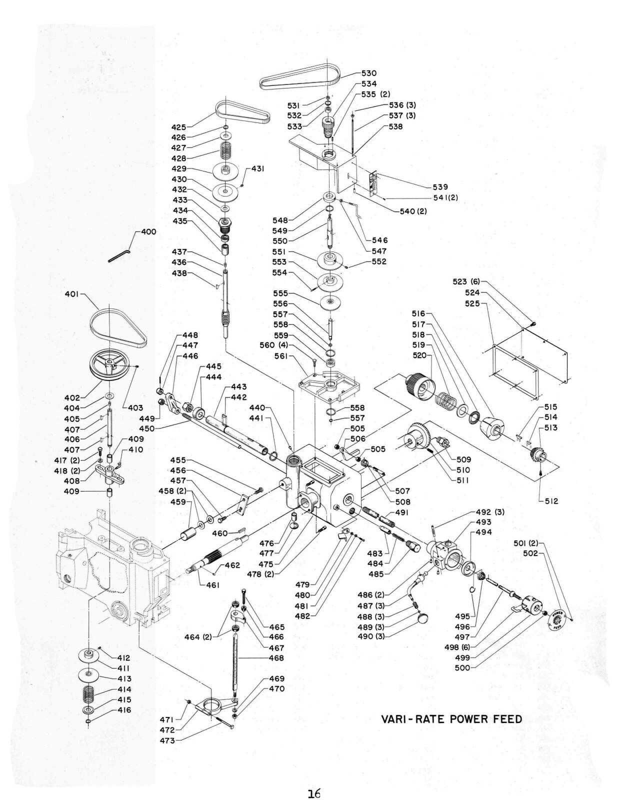 Rockwell-Delta 17″ Vari Speed Drill Press s/n141-1800 up Op & Parts Manual #1922