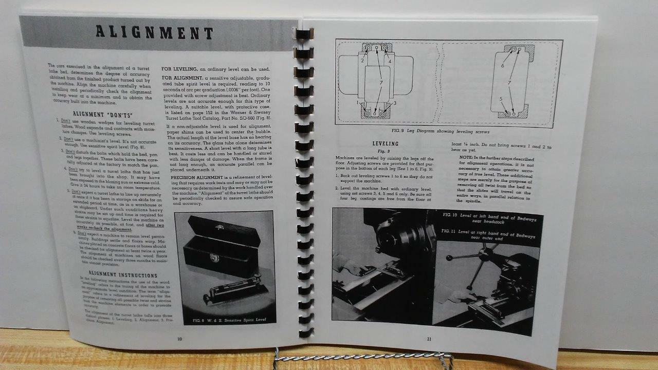 Warner & Swasey No 3 Ram Type Turret Lathe Service Manual