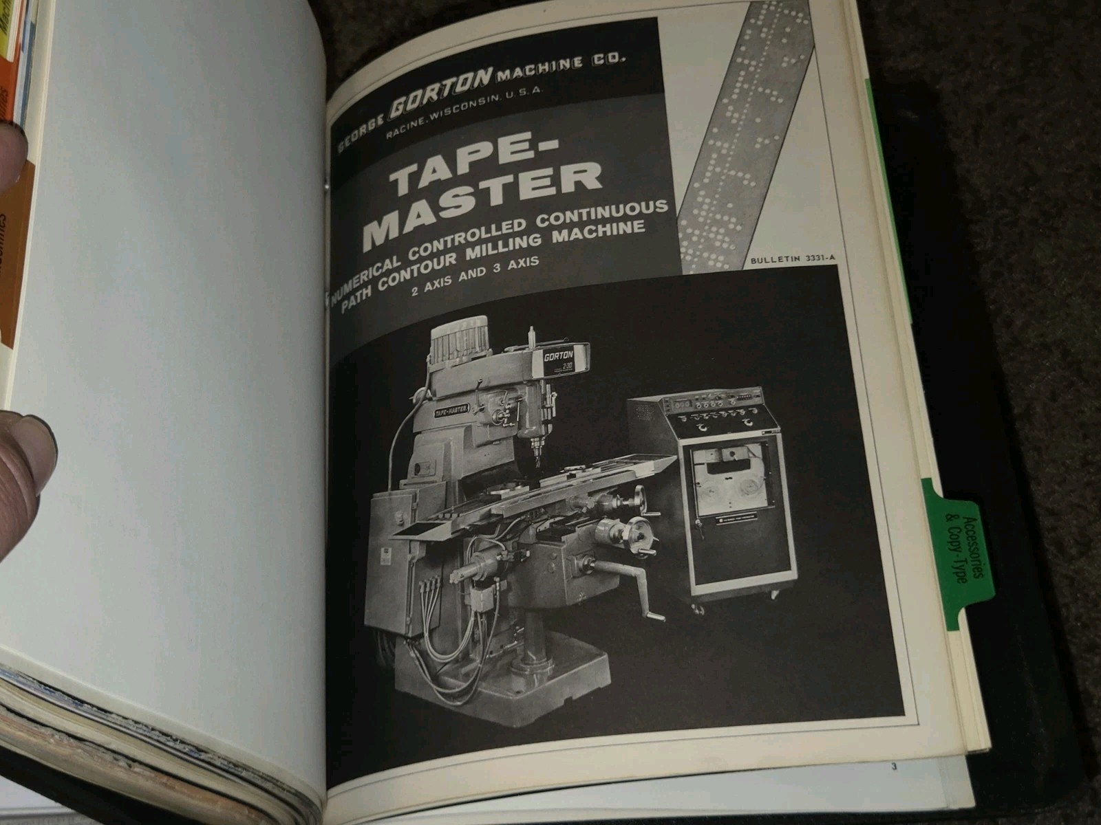 VTG Gorton Fine Machine Tools Sales Catalog Binder Book Brochure Lot MACHINIST