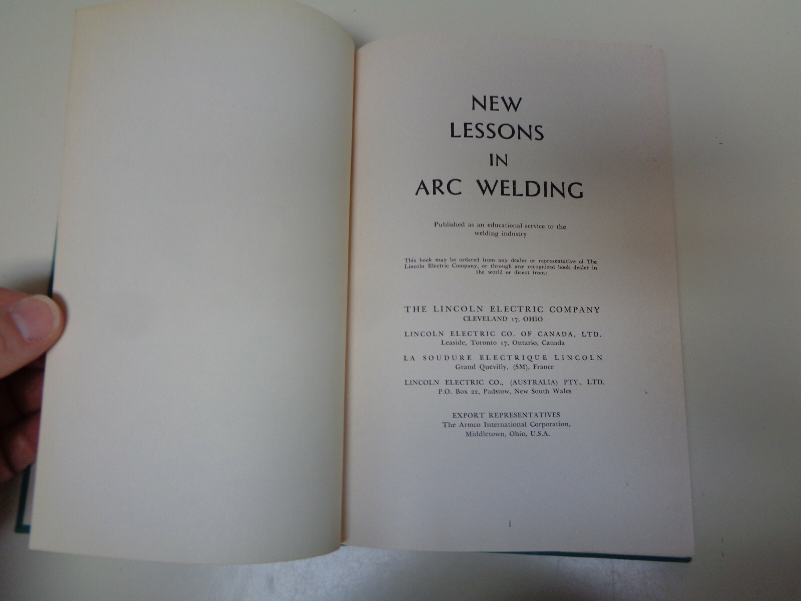 New Lessons in Arc Welding 1976 Lincoln Electric Company Training Book