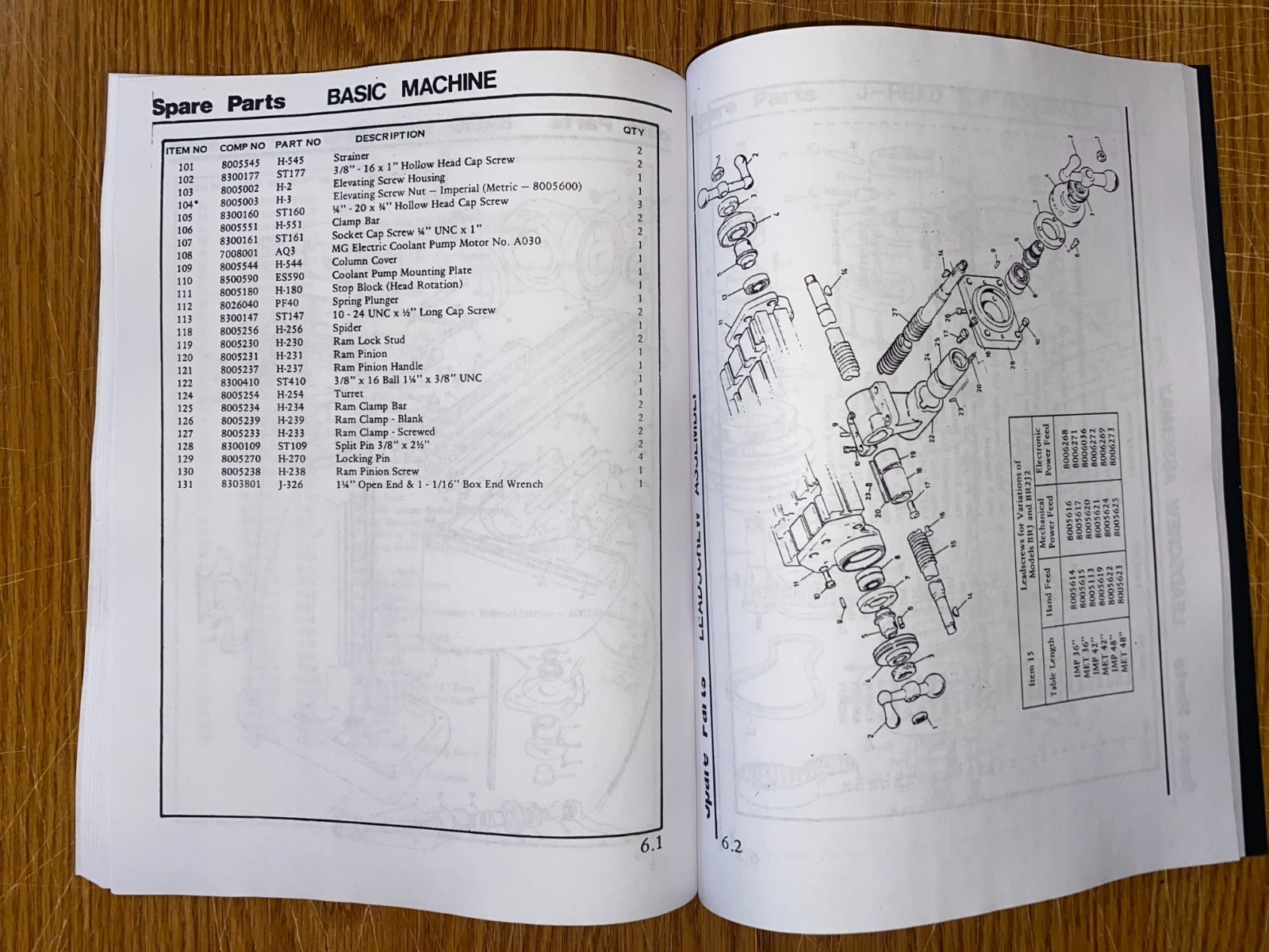Operation & Maintenance Manual Fits Bridgeport 2J2-Head Milling Machine