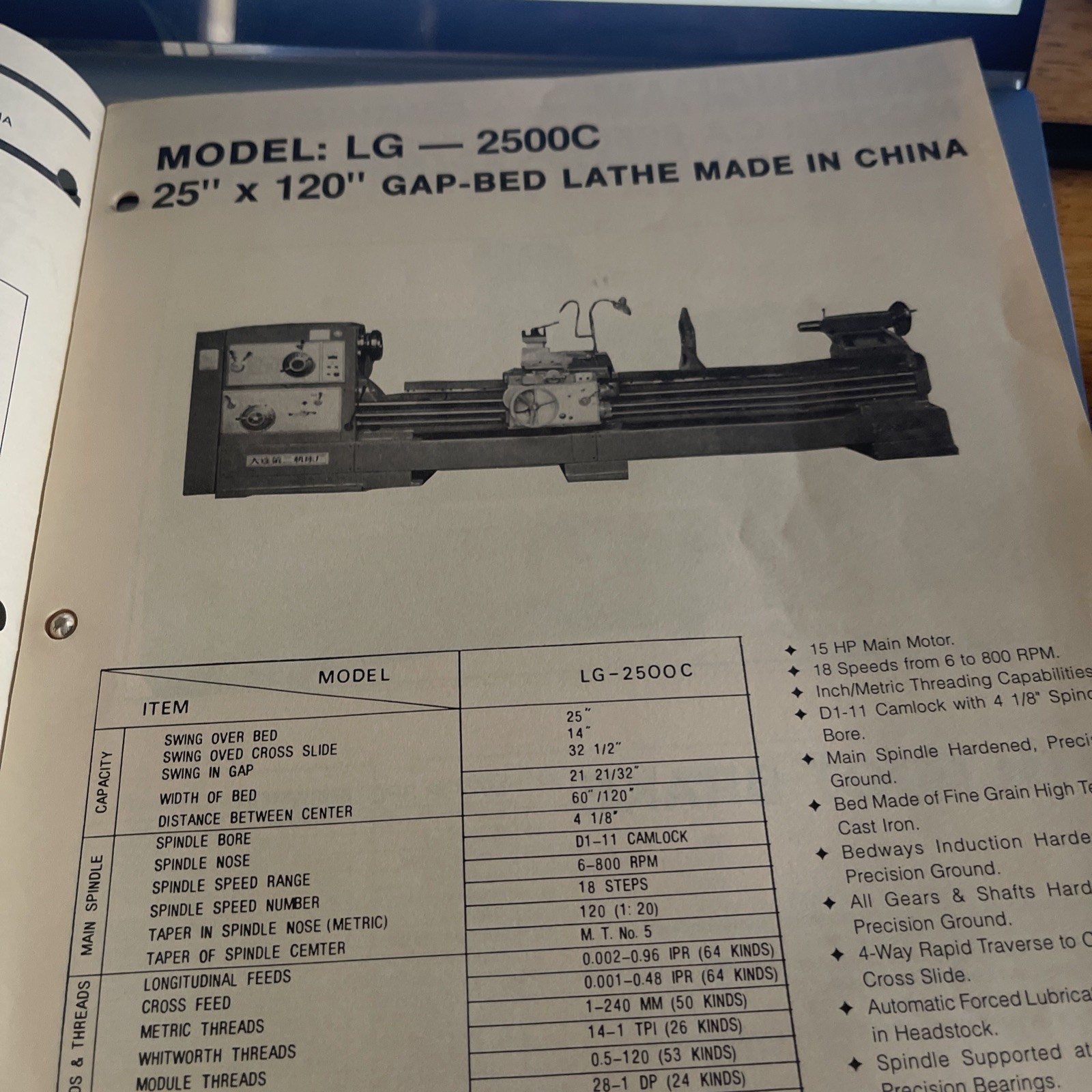C.P. Tools Birmingham Sales/Specificatons Catalog for Lathes,Mills, Band Saws