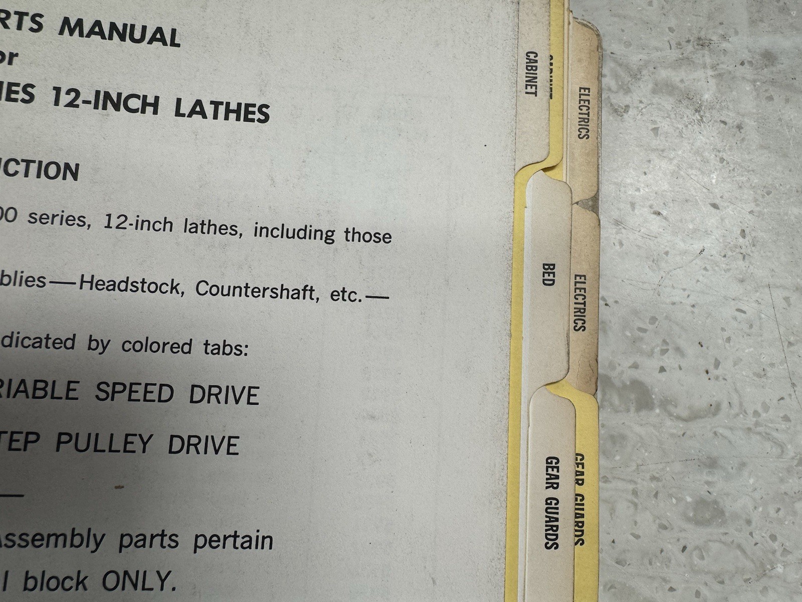 Original Clausing 5900 Series 12-Inch Lathe Dealer’s Master Parts Catalog Manual