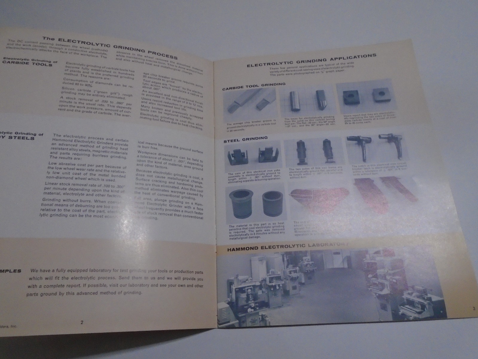 Hammons Electrolytic Grinders catalog EG-270 sce-10 sce-6 made in usa