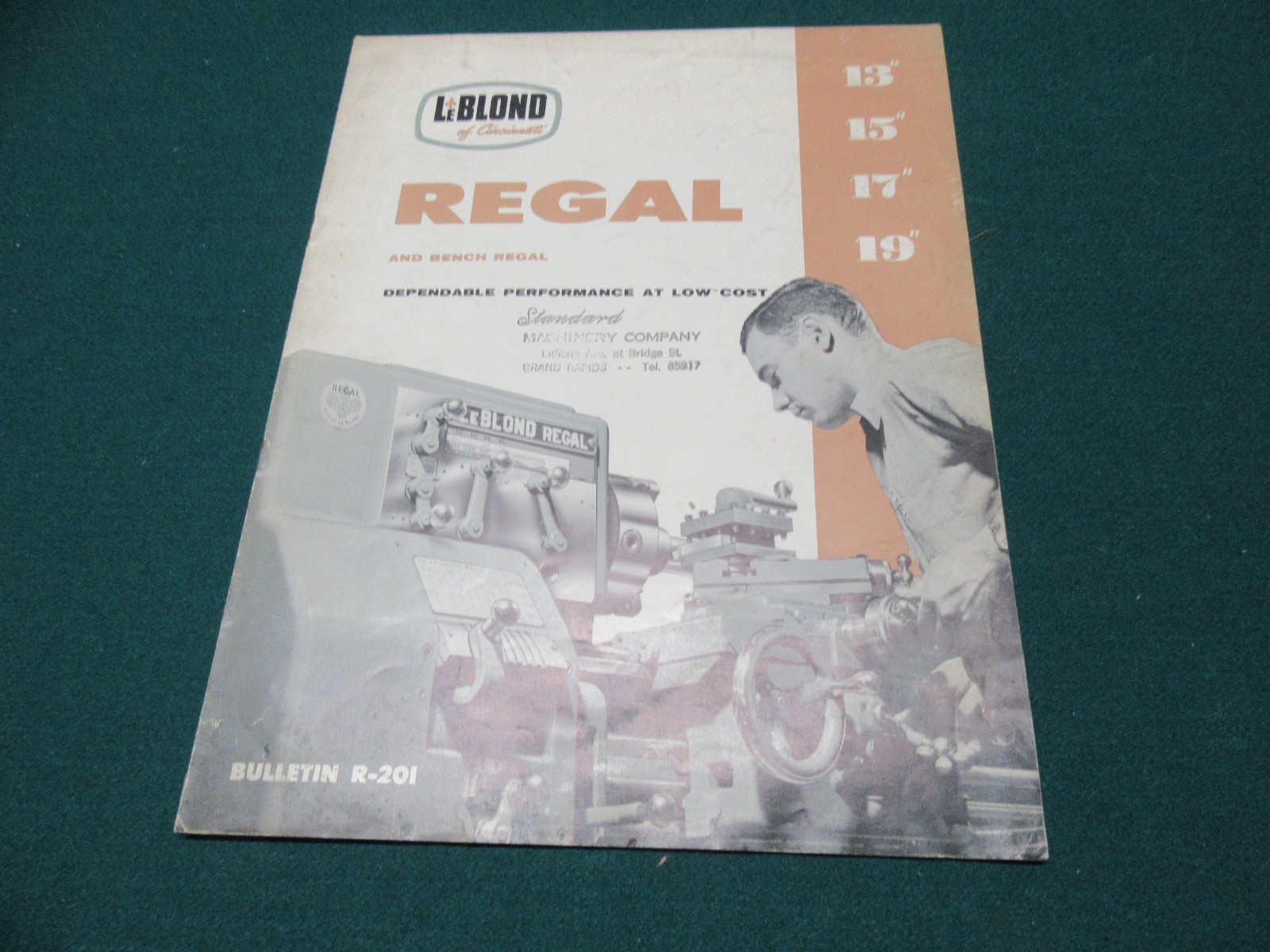 LeBLOND Regal” Lathe Sizes 13″, 15″, 17″, & 19″ Bulletin R-201