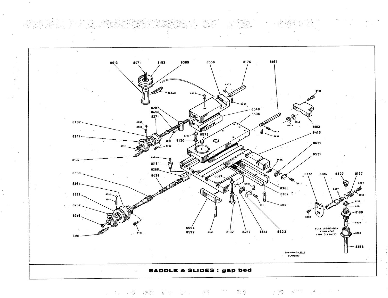 INSTRUCTI & PARTS MANUAL Clausing-Colchester 6500 SERIES LATHES 3 X 24 & 13 X 36