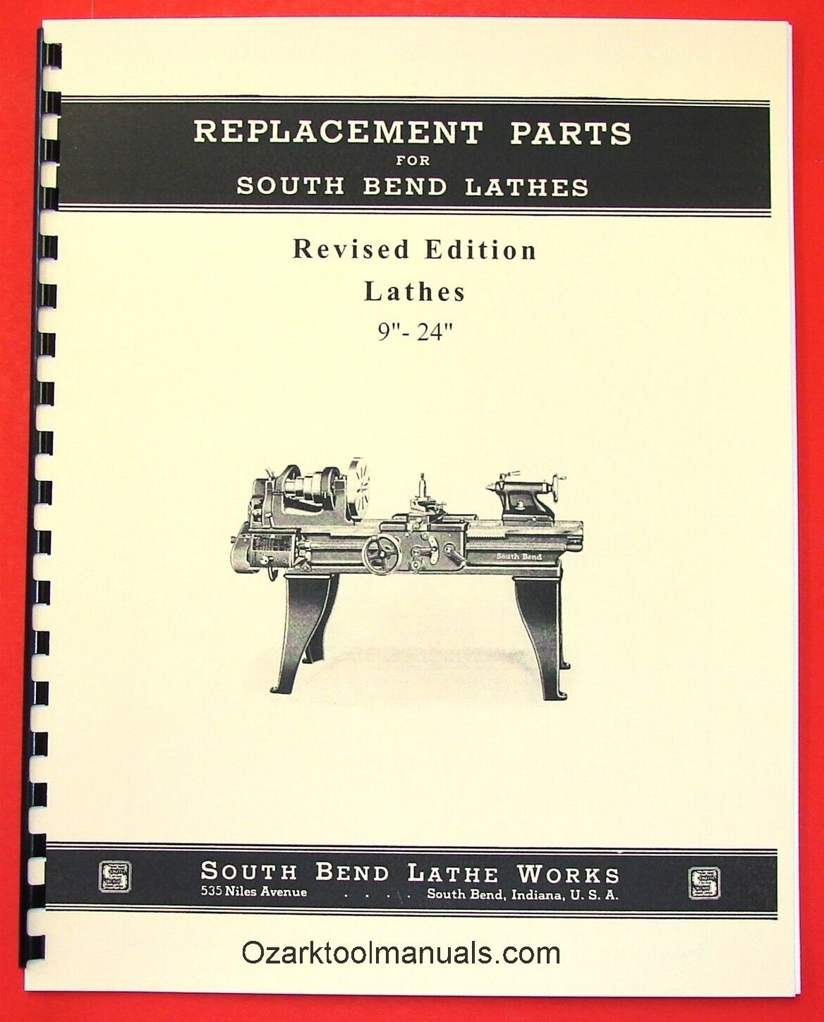 SOUTH BEND 9″-24″ Revised Early Vintage Metal Lathes Parts Manual 1906-39 1083