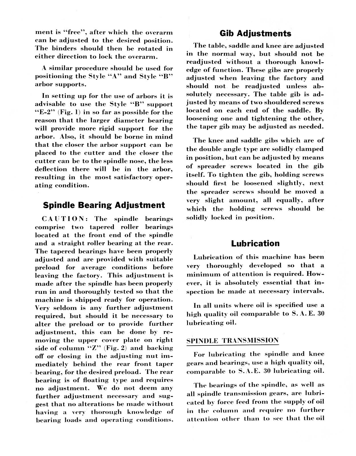 Van Norman 2L Milling Machine Install, Operation & Maintenance Manual #493