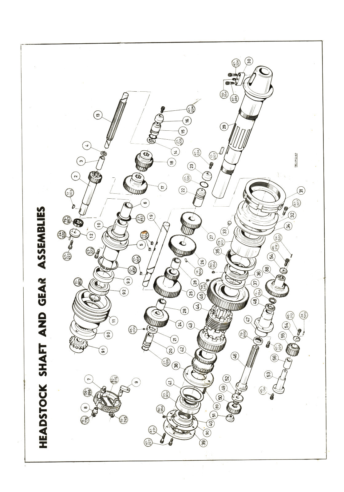 Clausing Colchester 15″ Lathe 15×30 15×48 Gap Bed Instruct & Parts Manual #1362