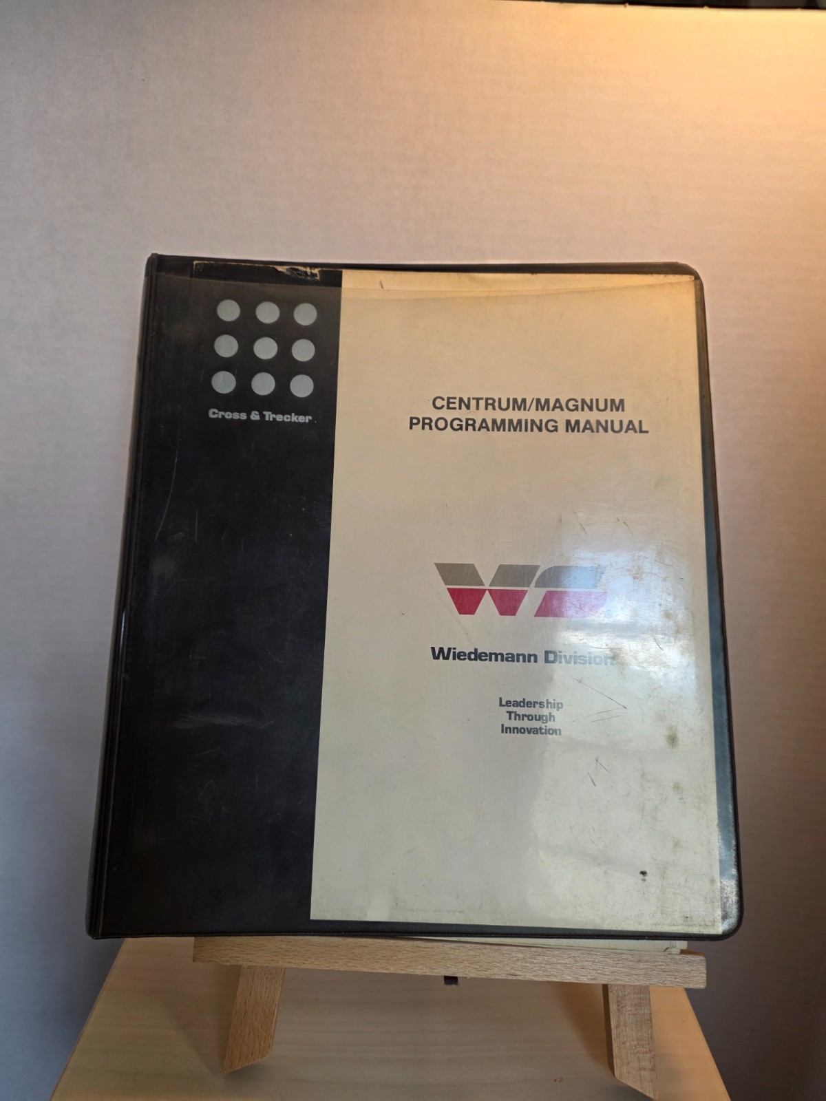 Weidemann Division Centrum/Magnum Programming Manual