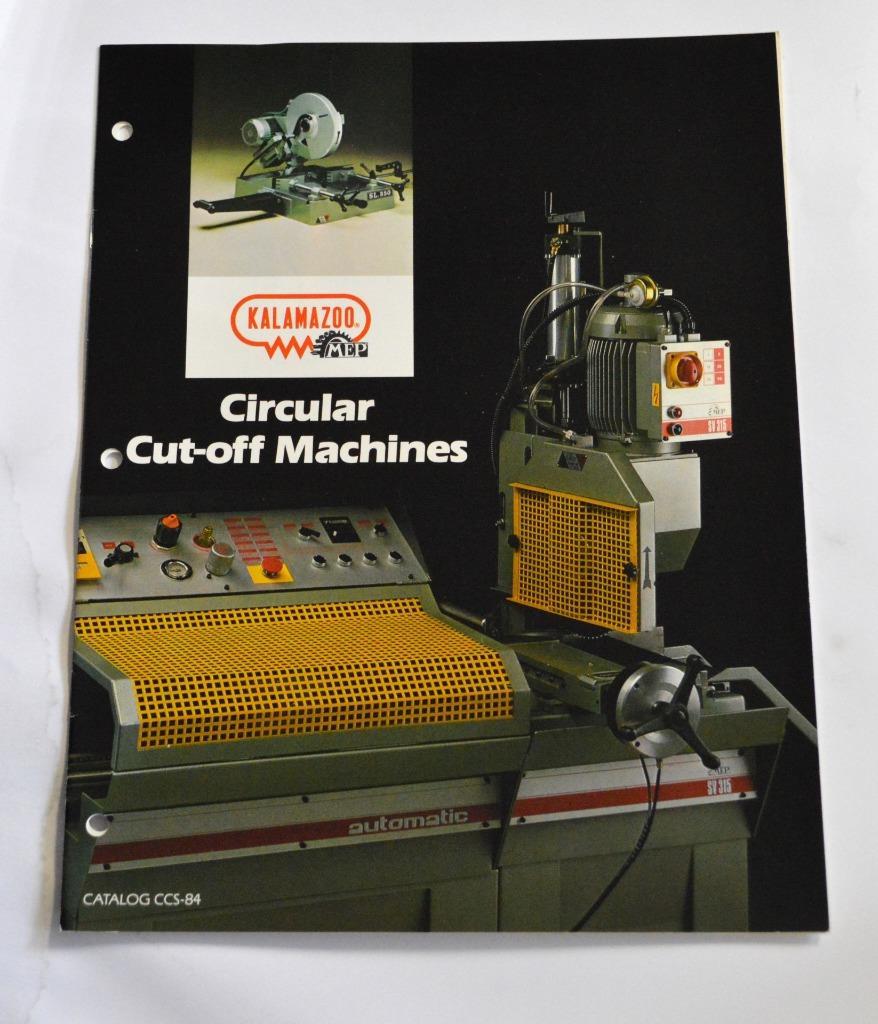 KALAMAZOO CCS-84 CIRCULAR CUT-OFF MACHINES BROCHURE