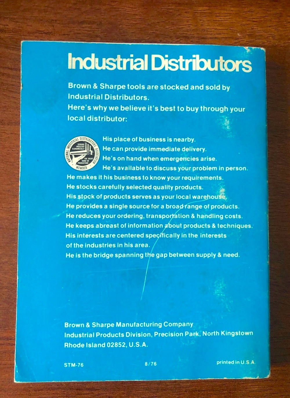 Vintage (1965) Brown & Sharpe Shop Tool Manual STM-76 English & Metric