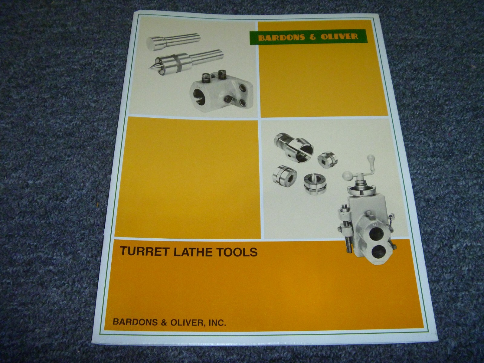 Bardon & Oliver Turret Lathe Special Tools Catalog Manual
