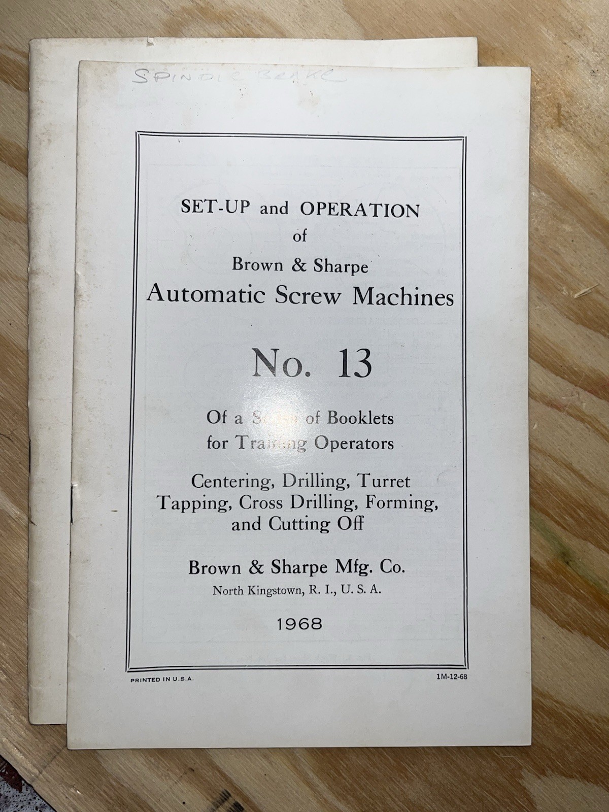 Complete Set Brown & Sharpe Automatic Screw Machine OperatorTrainingManuals 1968