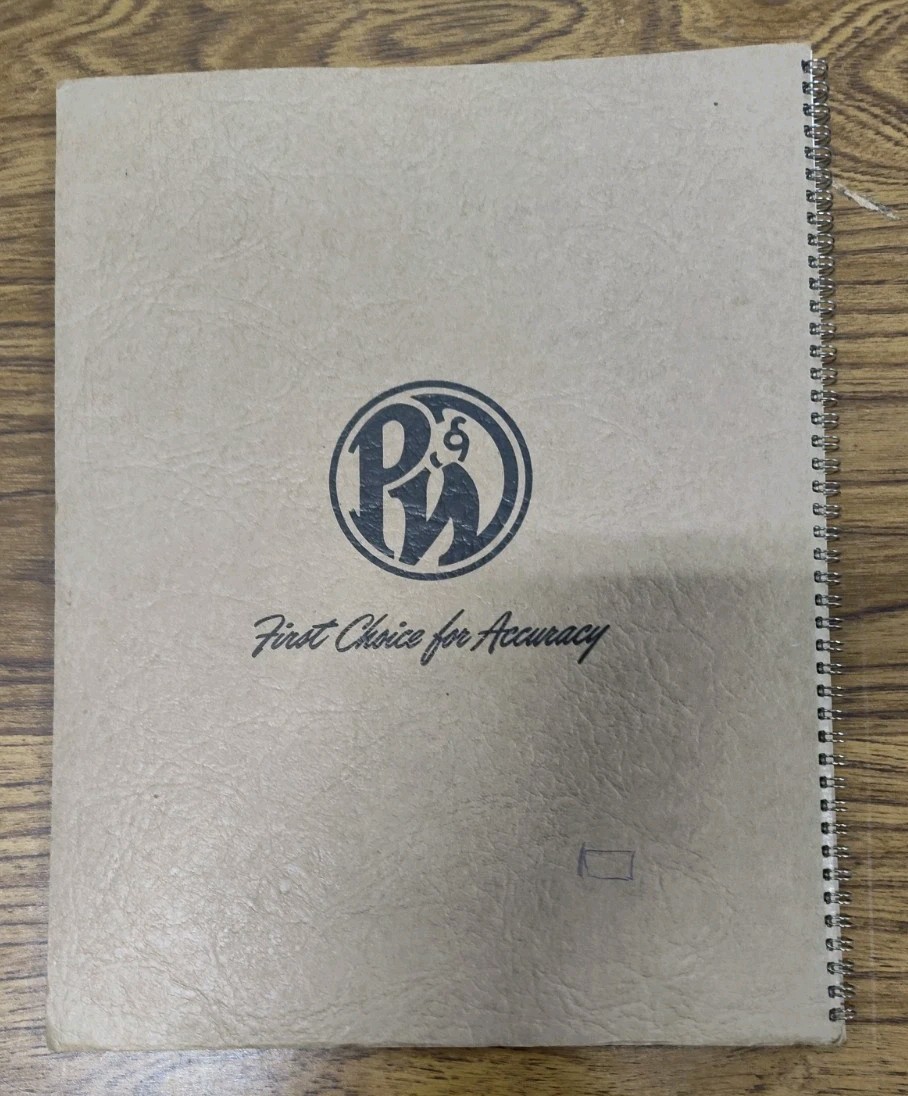 Pratt & Whitney Diaform Wheel Forming Attachment Instruction Book Manual Vtg