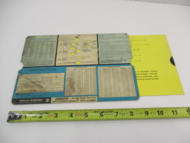 HOLO-KROME Bolt / Socket Head Screw Selector Slide Calculator # 273, Set Screws