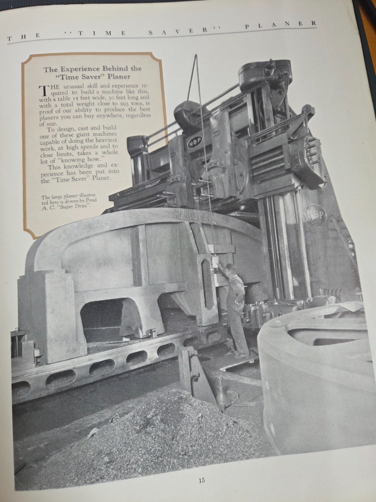 NILES TOOL WORKS TIME SAVER PLANERS GENERAL MACHINERY sales catalog