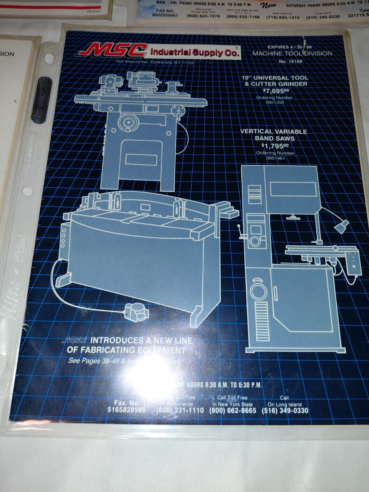 Lot Of 7 Various Machine Lathes And Machine Tool Brochures-CWT-MSC- Summit