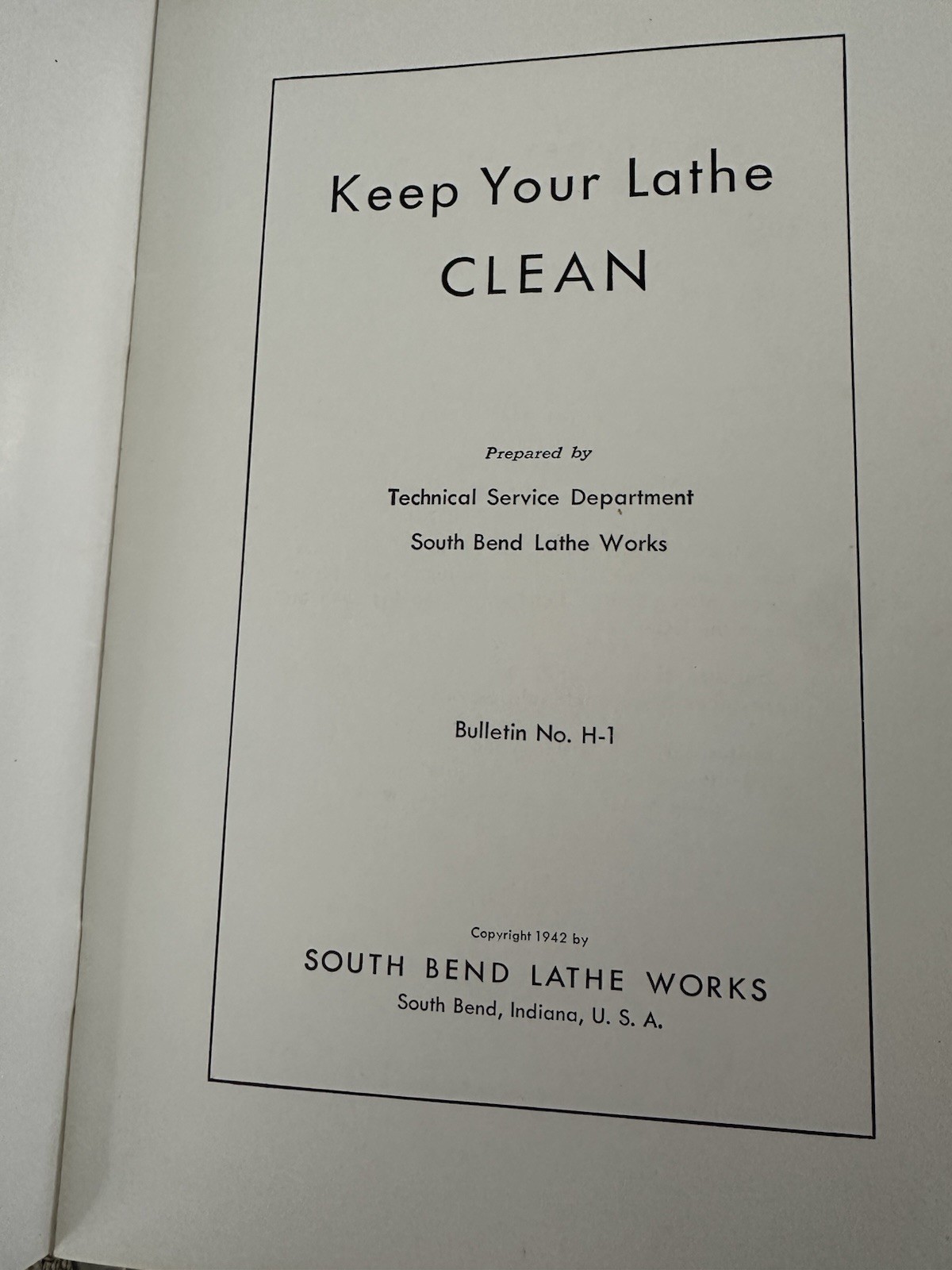 South Bend Lathe Works Manuals Booklets Lot How to Run a Lathe Machinist 1942