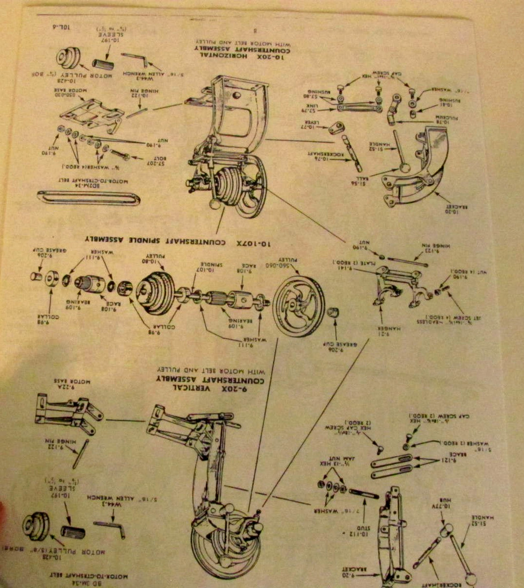 PARTS LIST FOR 10″- F SERIES ATLAS LATHES, ATLAS PRESS CO. BULLETIN JUNE 1966