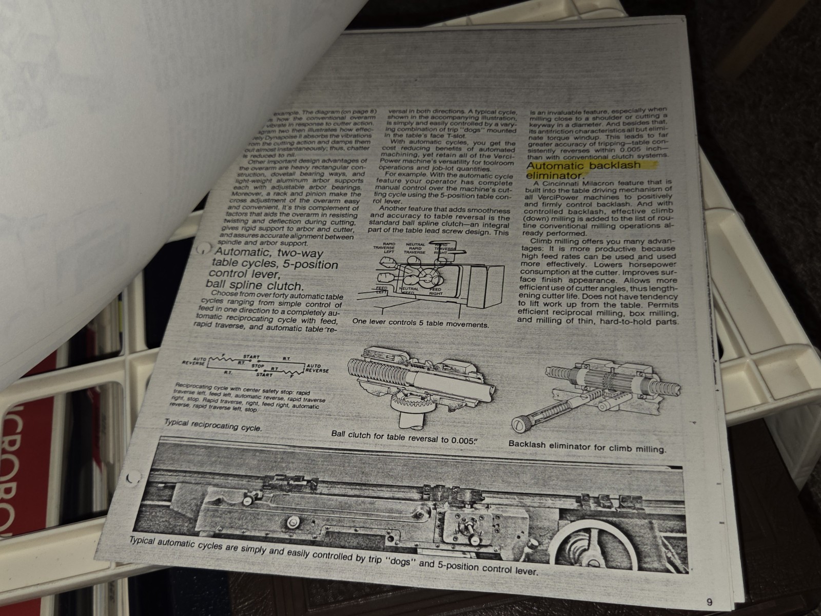 1974 CINCINNATI HORIZONTAL VERCIPOWER SALES PAPERWORK FLYER PROMO Machinist Tool