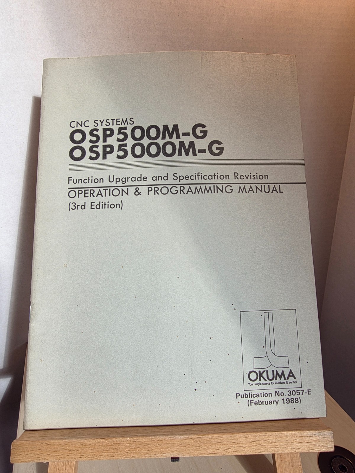 Okuma CNC Systems OPS500M-G/OSP5000M-G Operation & Programming Manual