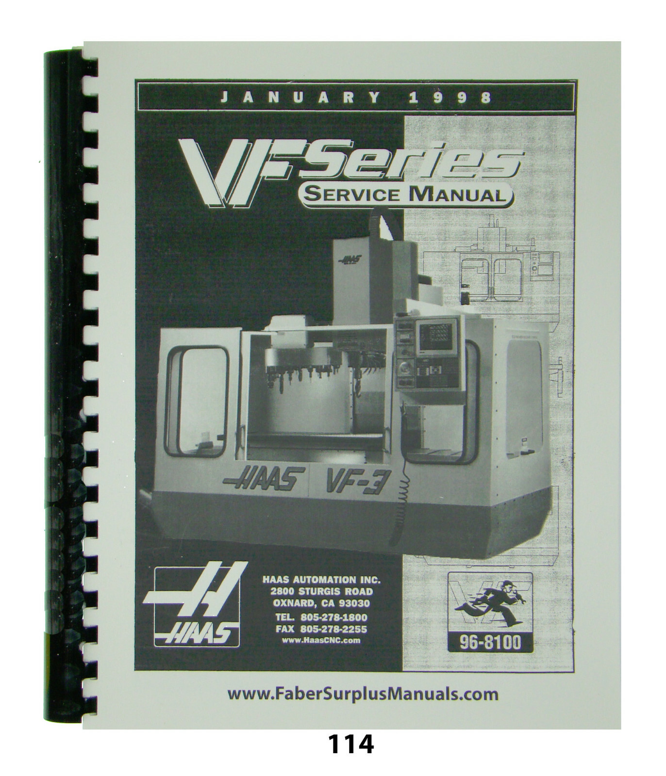 Haas VF Series CNC Milling Machine Service-Troubleshooting Manual Jan 1998 *114