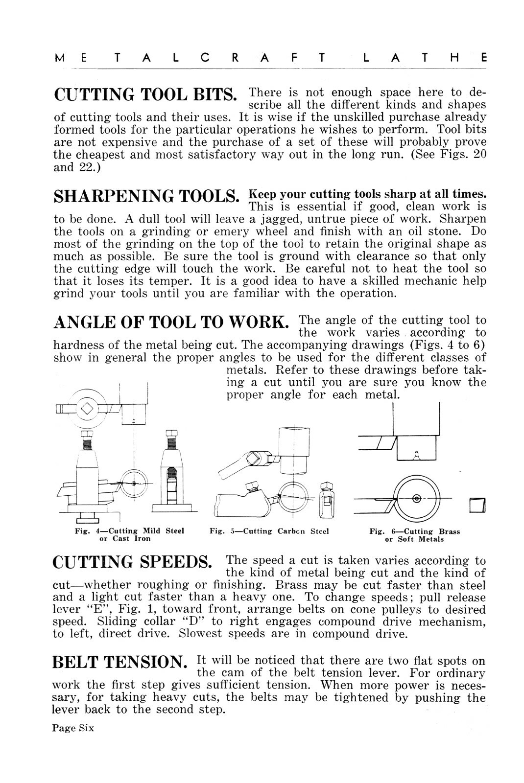 Sears Craftsman Metalcraft Lathe Operation & Attachments Manual #1164