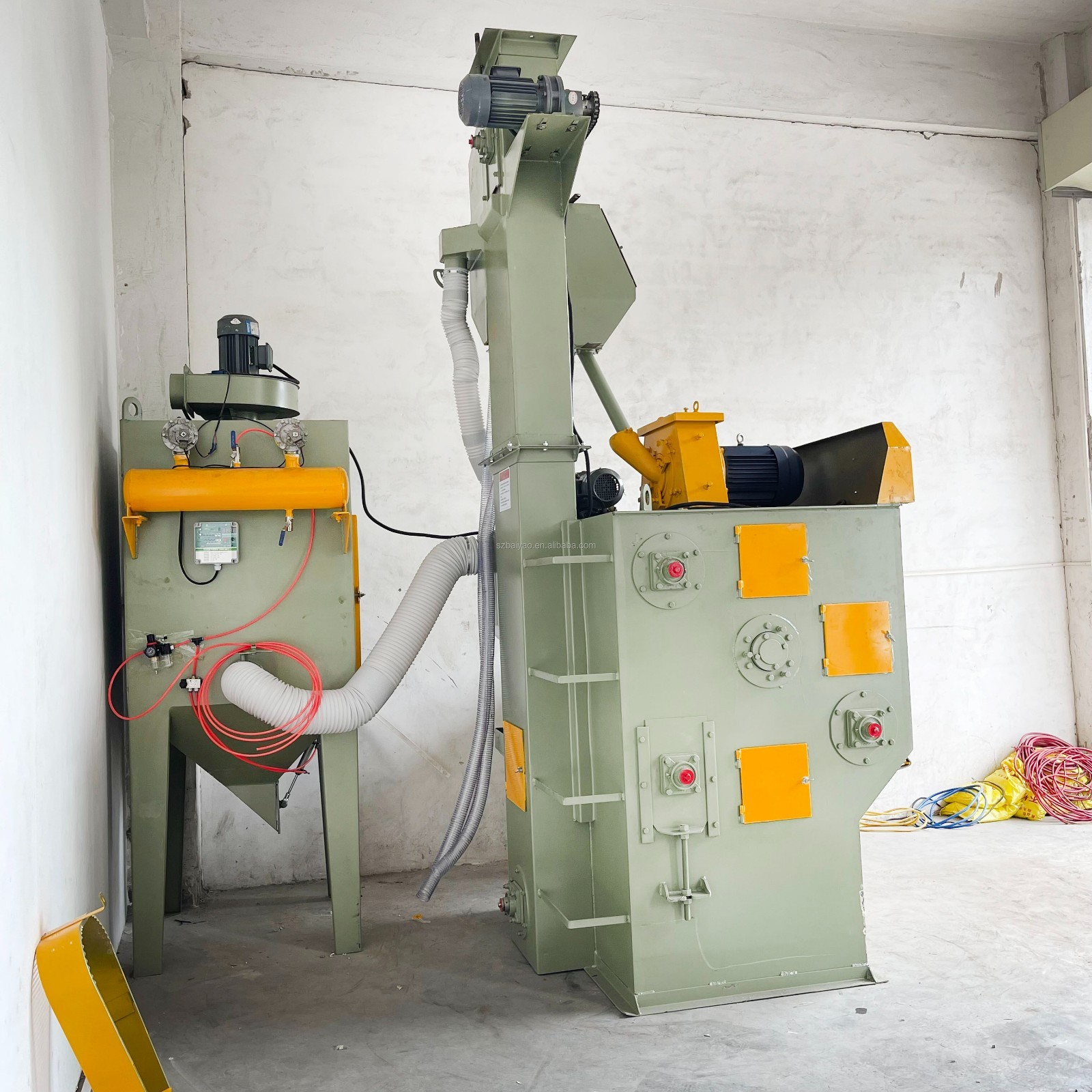 NEW Automatic Rotary Shot Blaster – Industrial Tumble Blast Cabinet – 3 Phase