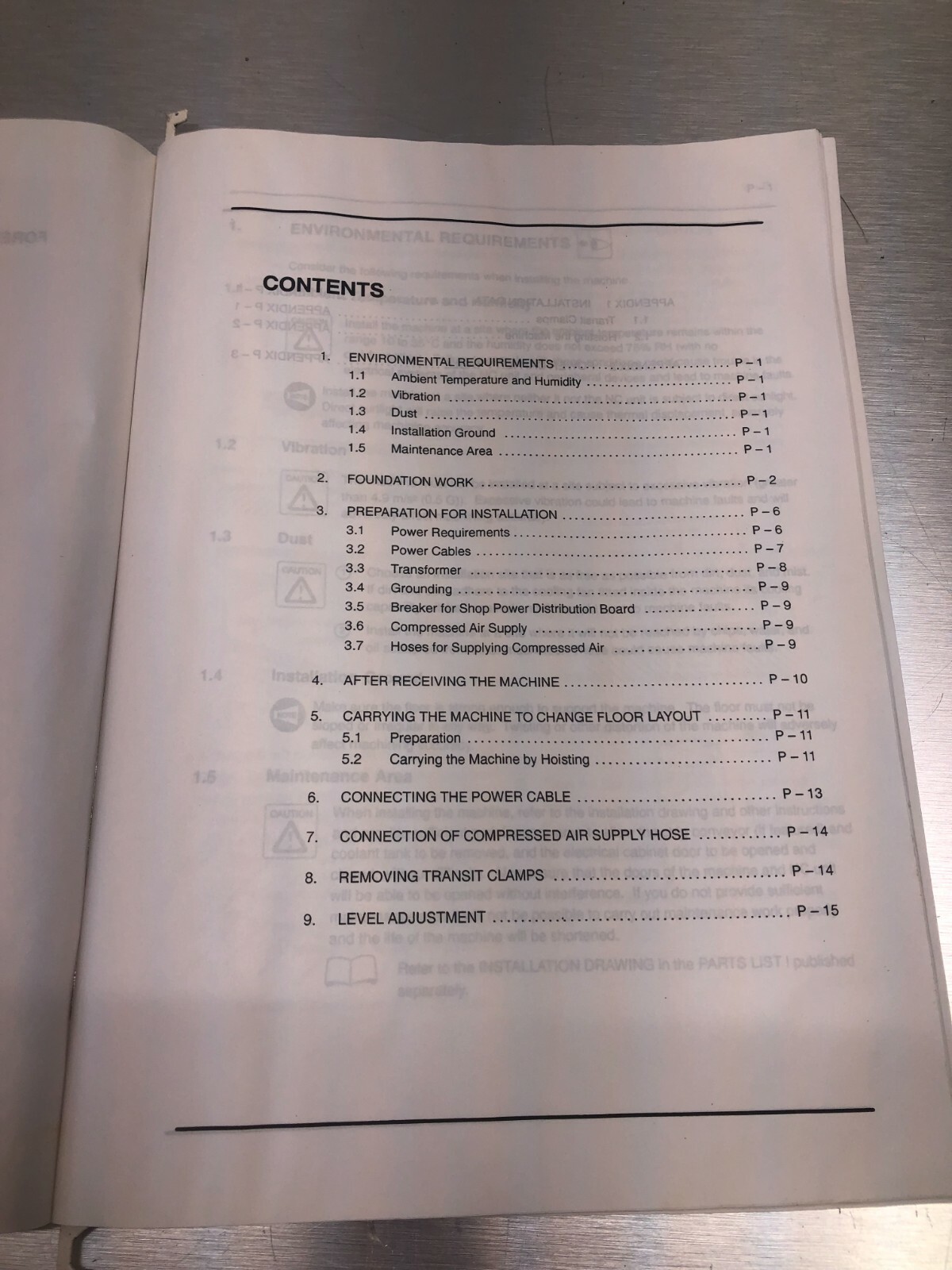 Mori Seiki Installation Manual – F-M1, MSC-521 – IM-FM1-A0E