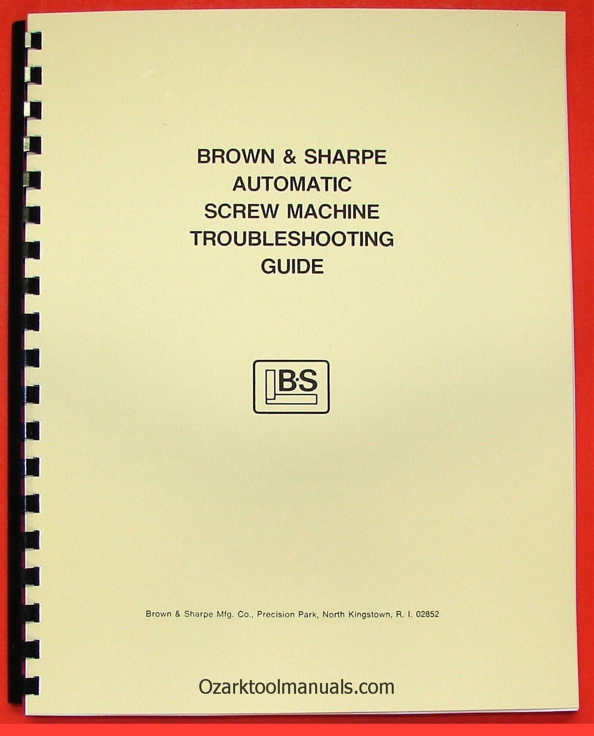 BROWN & SHARPE Screw Machine Troubleshooting Guide Manual Ultramatic 00 G 2 0786