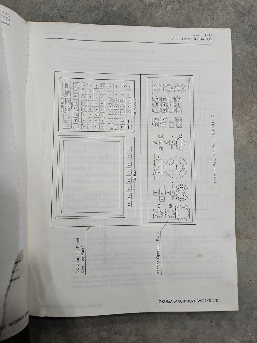 Okuma CNC Systems OSP5020L OSP5000L-G OSP500L-G Operation Manual 1st Edition