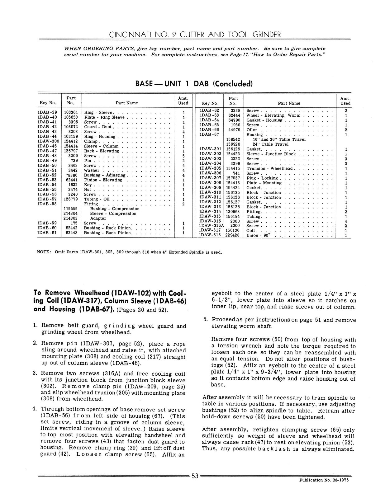 Cincinnati No 2 Cutter & Tool Grinder Model LL Service Manual & Parts List *367