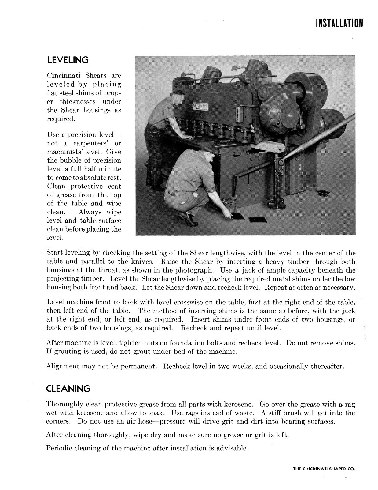 Cincinnatti Series 10 Metal Shear Operator & Parts List Manual #1529