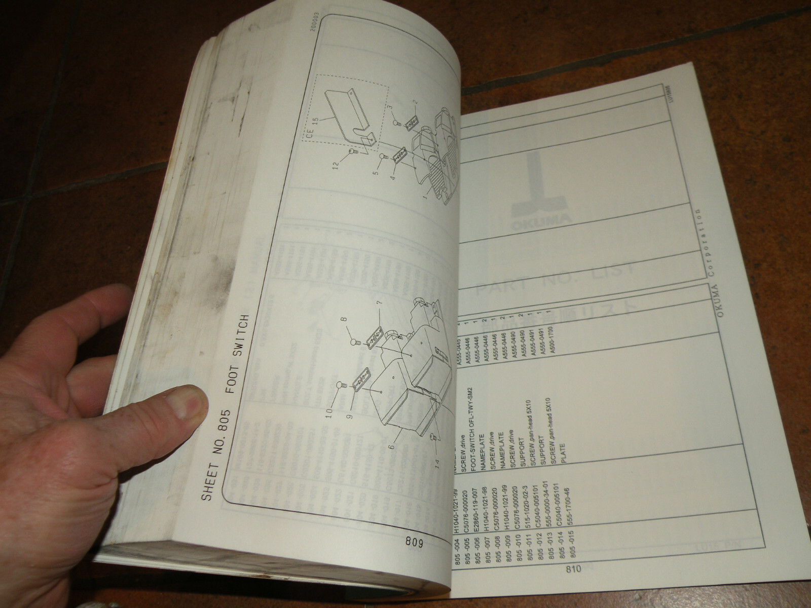 Okuma Parts Book LU15 C-2S, T-2S 4th Edition