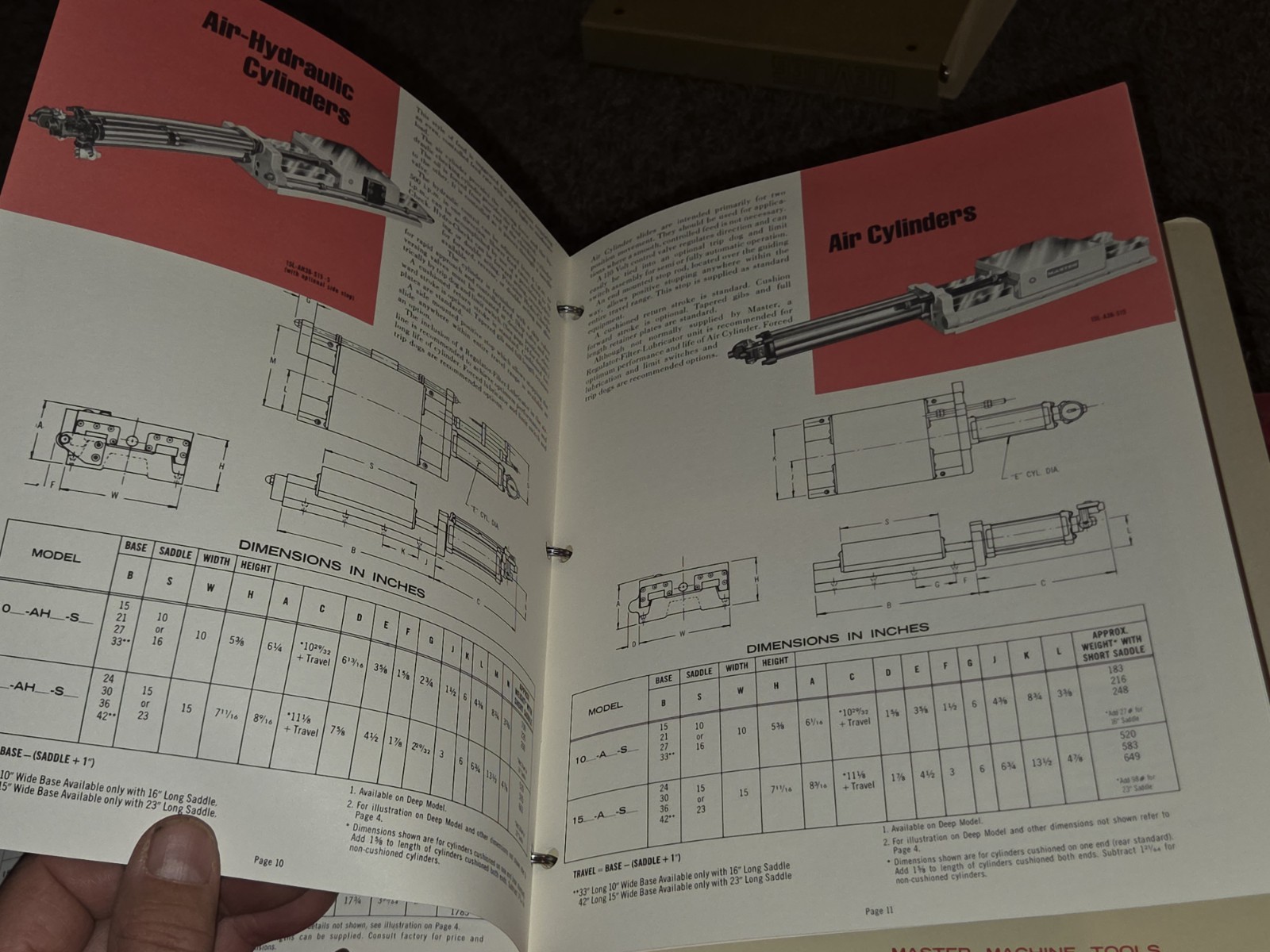 MASTER MACHINE TOOLS CO SLIDES & HEADS Promo Sales Binder Catalog Book MACHINIST