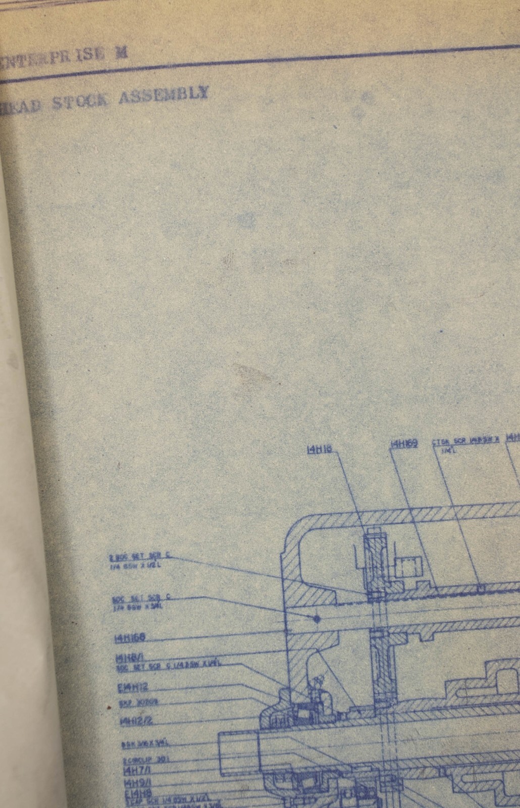 Enterprise Model M Lathe Parts Manual