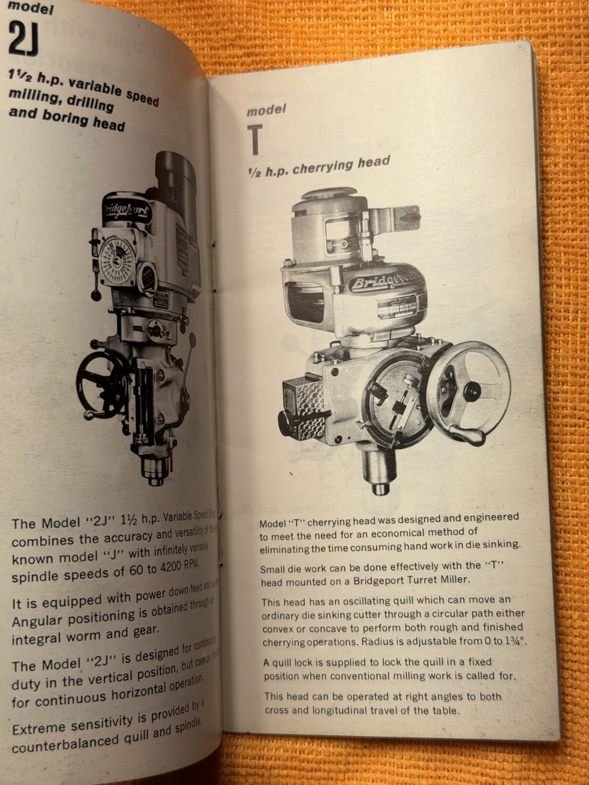 Vintage Bridgeport Machines 5″ Plain & Combination Sine Table Constants Booklet
