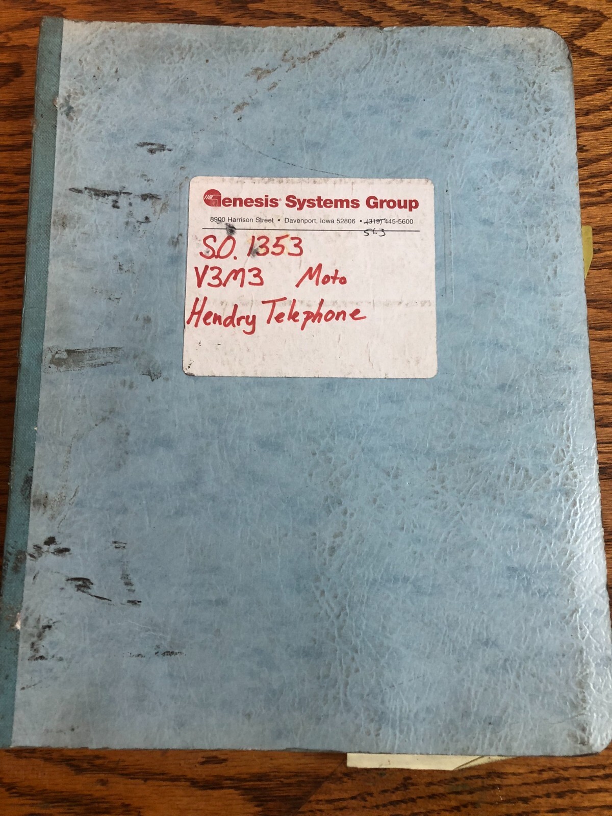 Genesis Systems Group Versa System V3M3 Moto Instruction Manual Parts List
