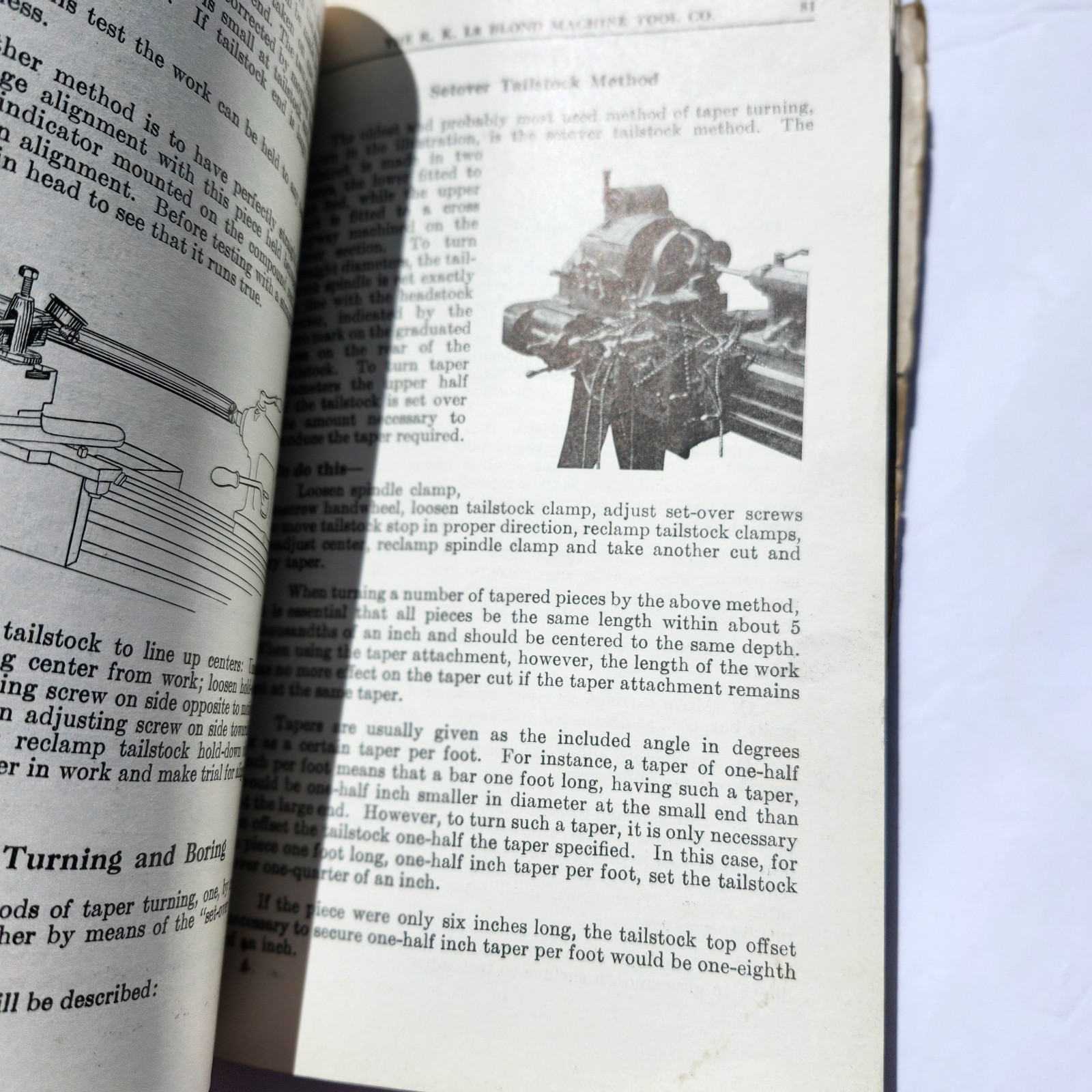 Original vintage 1946 LeBLOND Regal Lathe Manual – Running A Regal