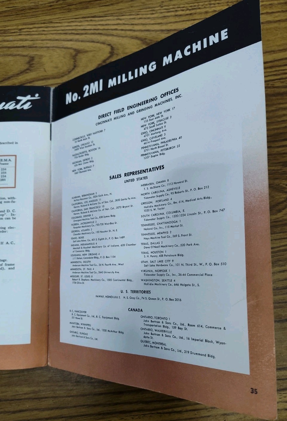 Cincinnati No. 2 MI Milling Machine Sales Brochure Catalog Industrial Bulletin