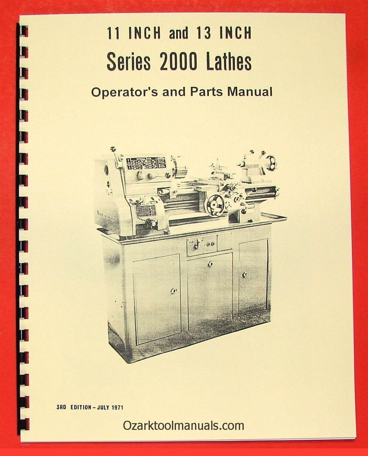 STANDARD MODERN 11″ 13″ Metal Lathe 2000 Series Operator & Parts Manual 0705