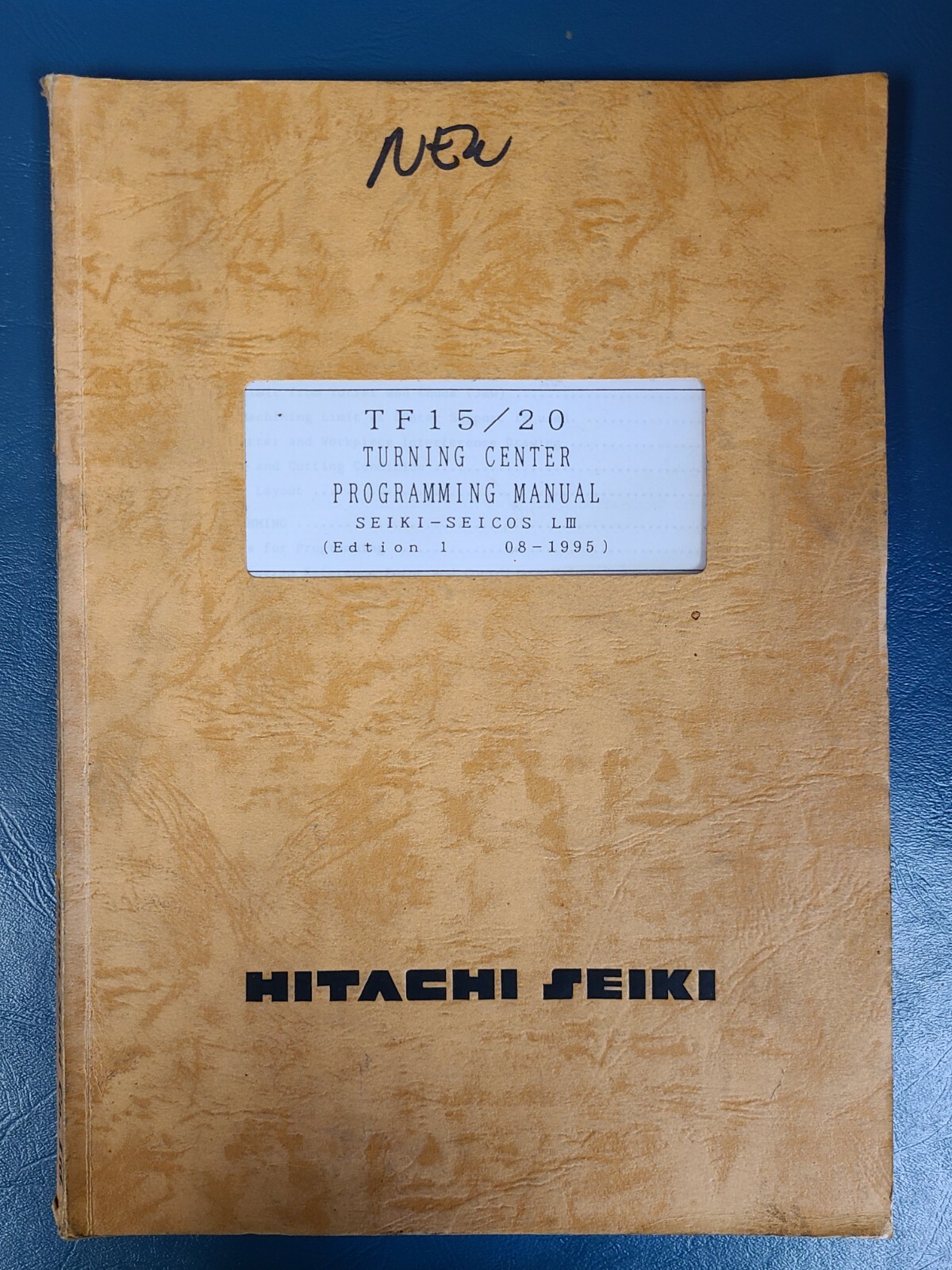 Hitachi Seiki Programming Manual TF15/20 series Seiki-Seicos LIII ORIGINAL
